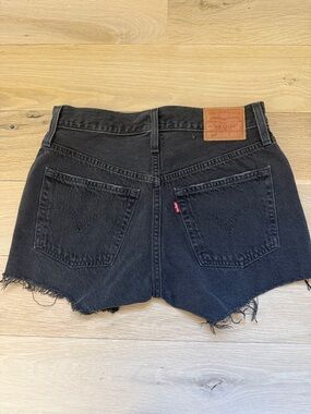 Levi's 501 Button-fly Black Denim Cutoff Shorts NWOT